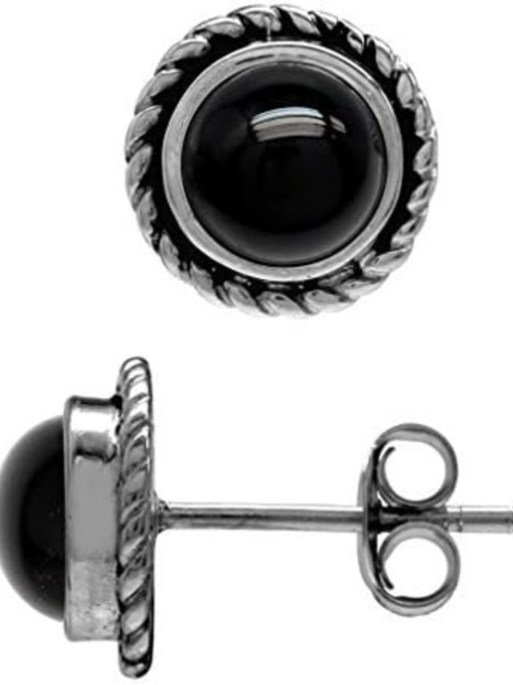 6mm Round Gemstone Stud Earrings in 925 Sterling Silver - Elegant Women's